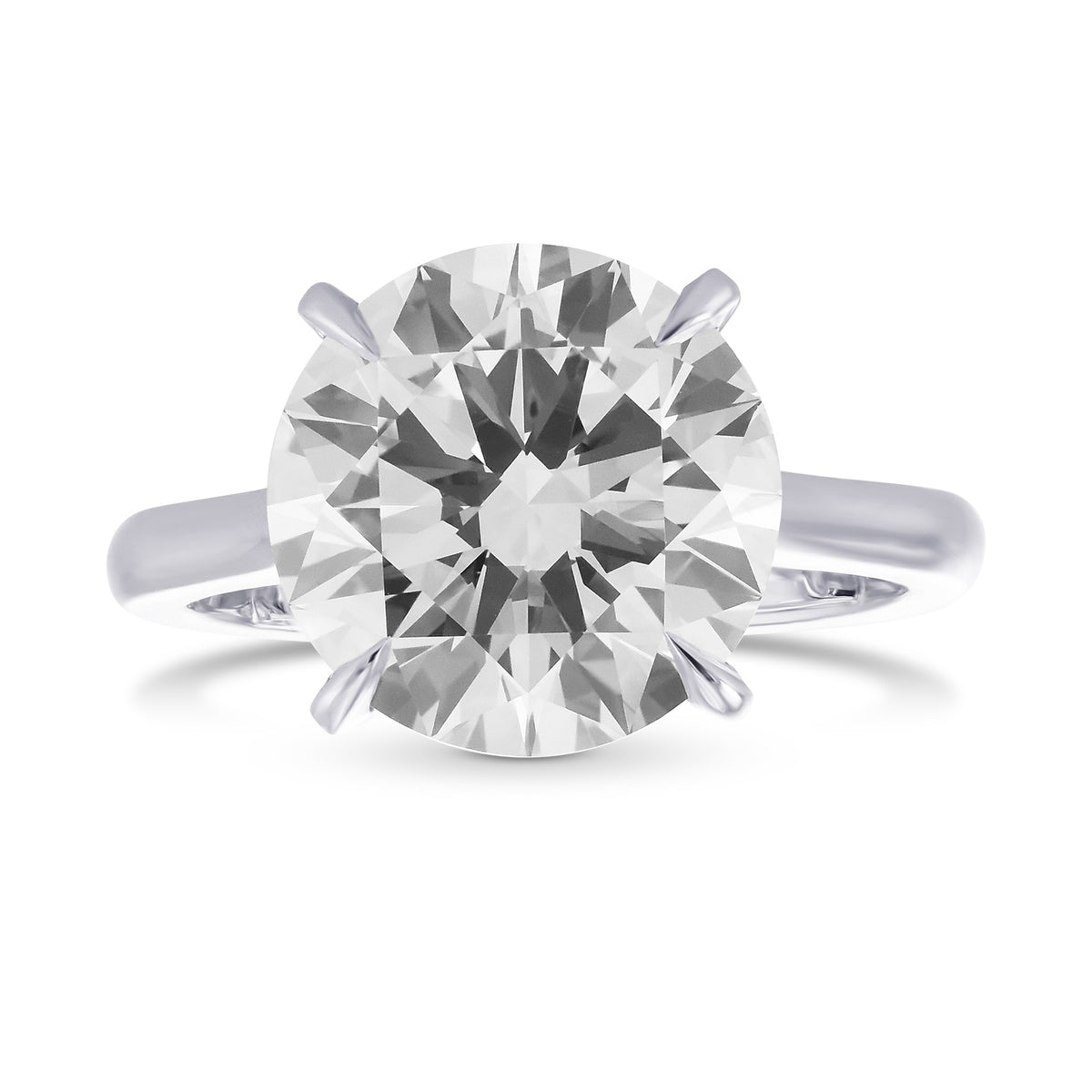 D Flawless Round Brilliant Solitaire Diamond Ring