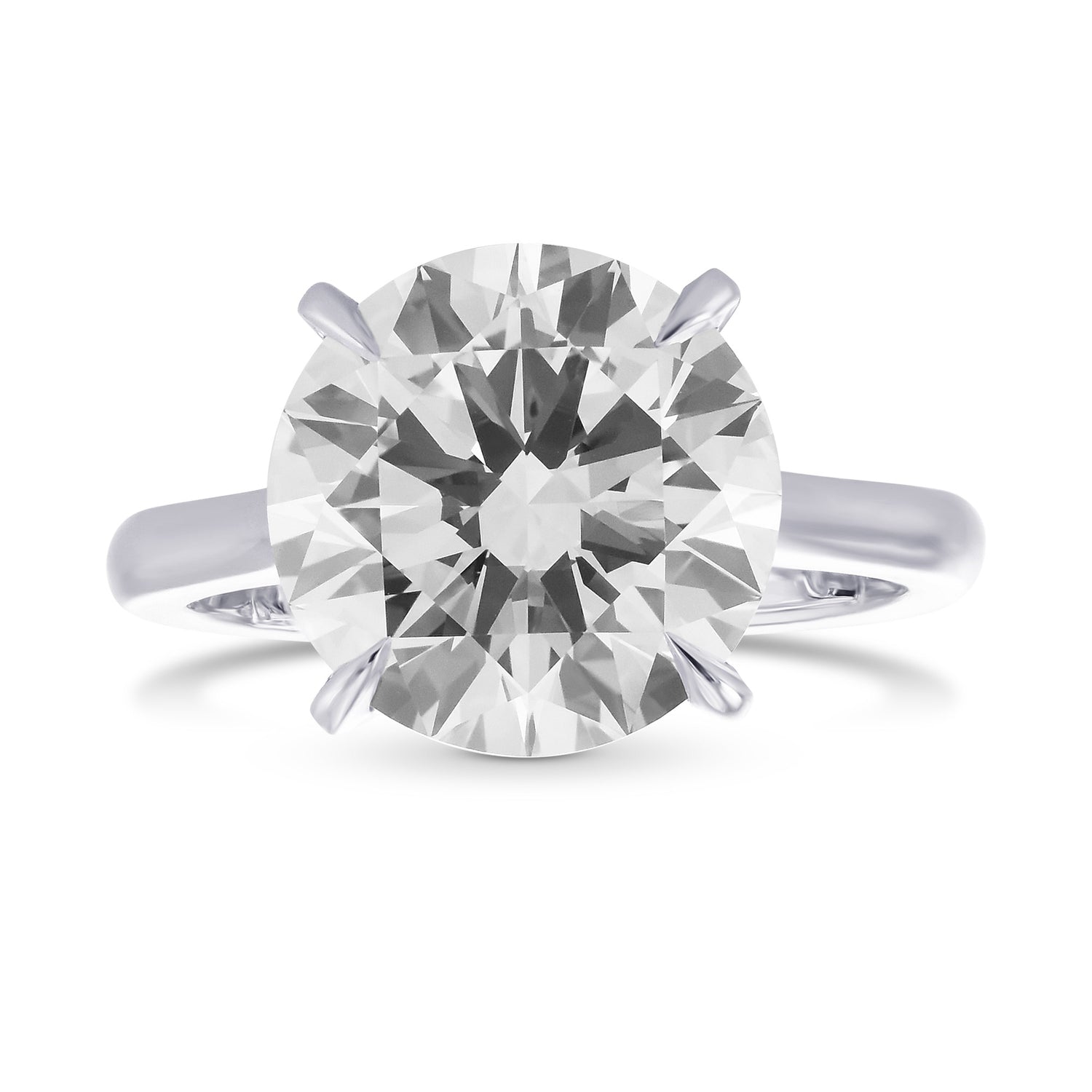 D Flawless Round Brilliant Solitaire Diamond Ring