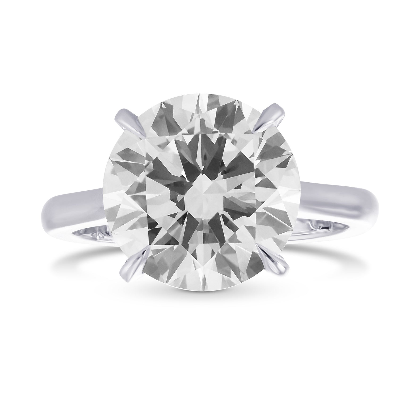 D Flawless Round Brilliant Solitaire Diamond Ring