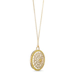 Fancy Deep Yellow Round Diamond Pendant