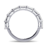 Emerald Half-Eternity Diamond Ring