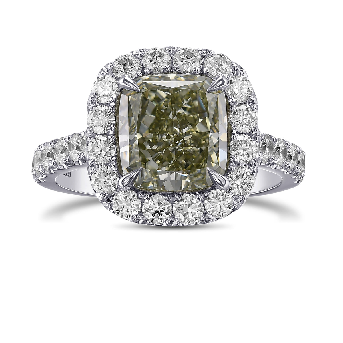Chameleon Cushion Diamond Halo Ring