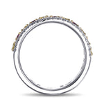 Ruby and Fancy Intense Yellow Diamond Band ring