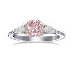 Fancy Intense Pink 6P Oval Diamond Ring