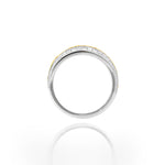 Fancy Vivid Yellow and White Diamond Pave Band Ring