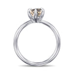 Fancy Greenish Yellow Gray Hexagonal Solitaire Diamond Ring