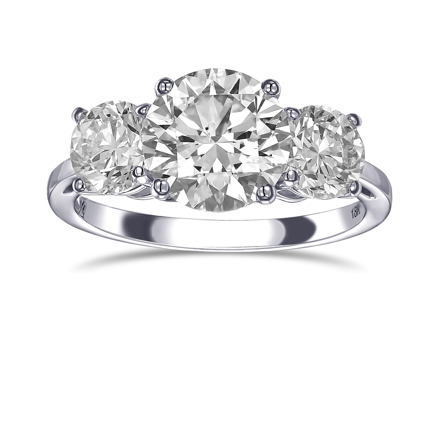 Round Brilliant 3 Stone Diamond Ring