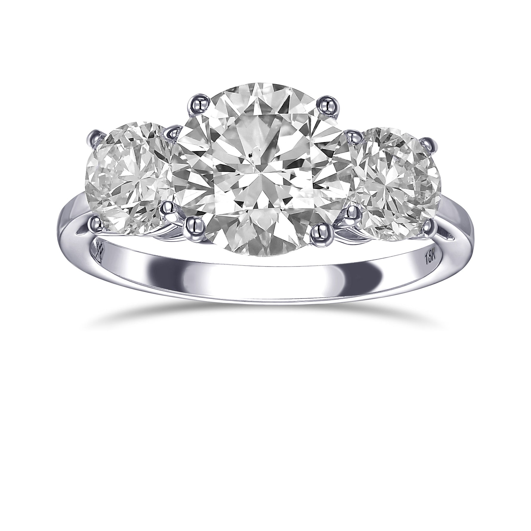 Round Brilliant 3 Stone Diamond Ring