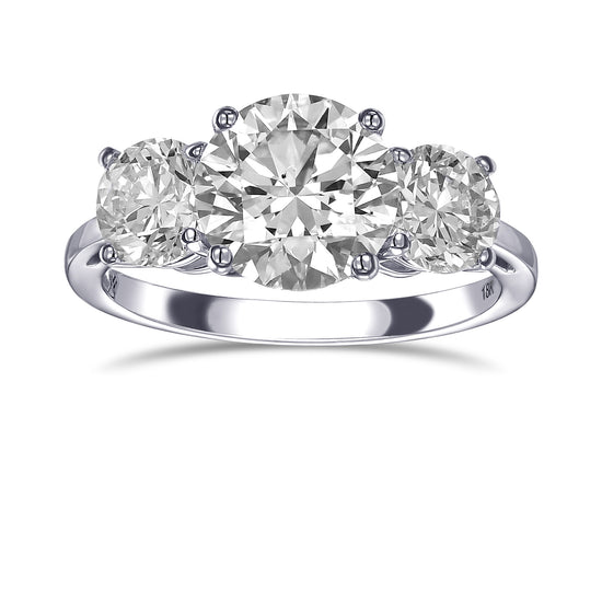 Round Brilliant 3 Stone Diamond Ring