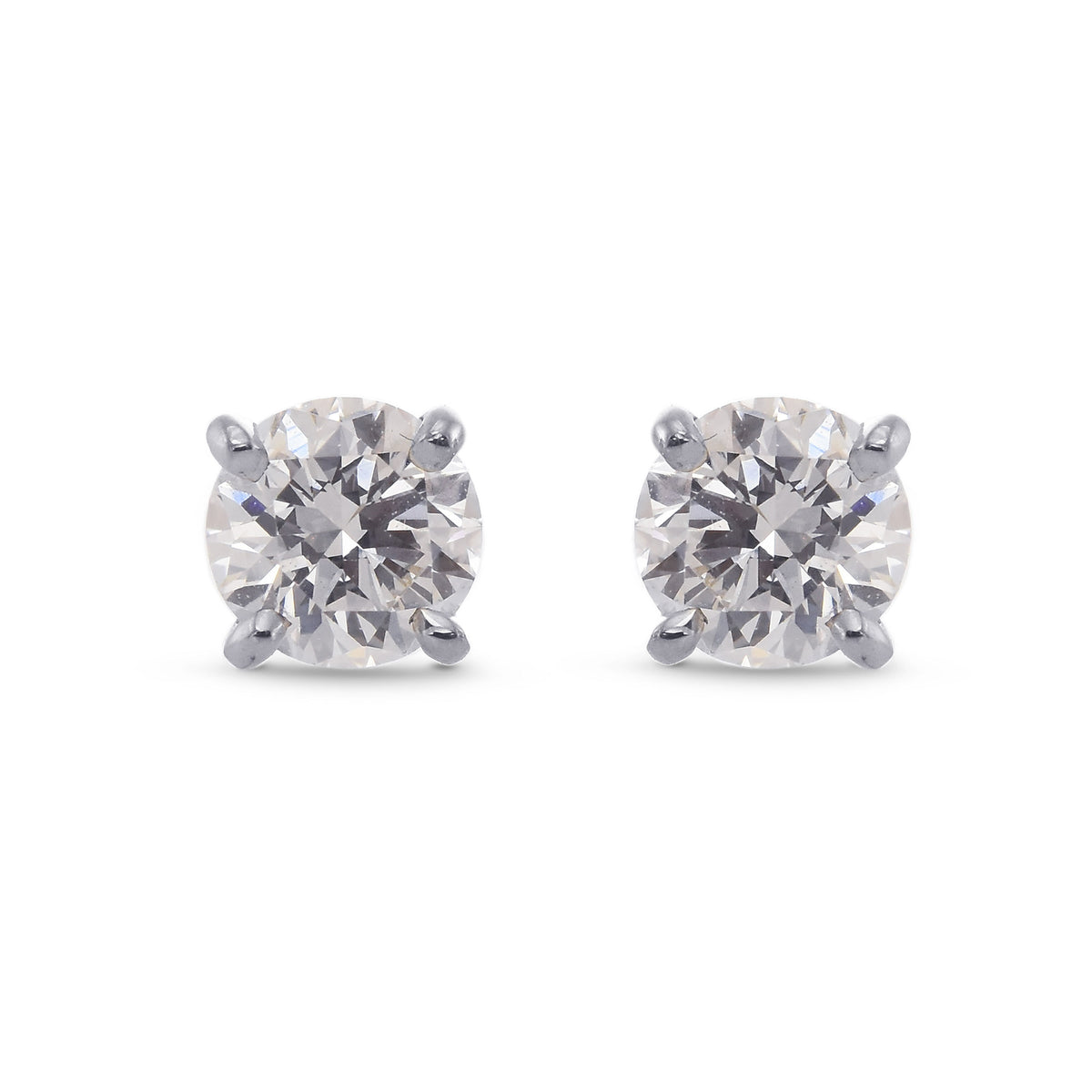 Round Brilliant Diamond Stud Earrings