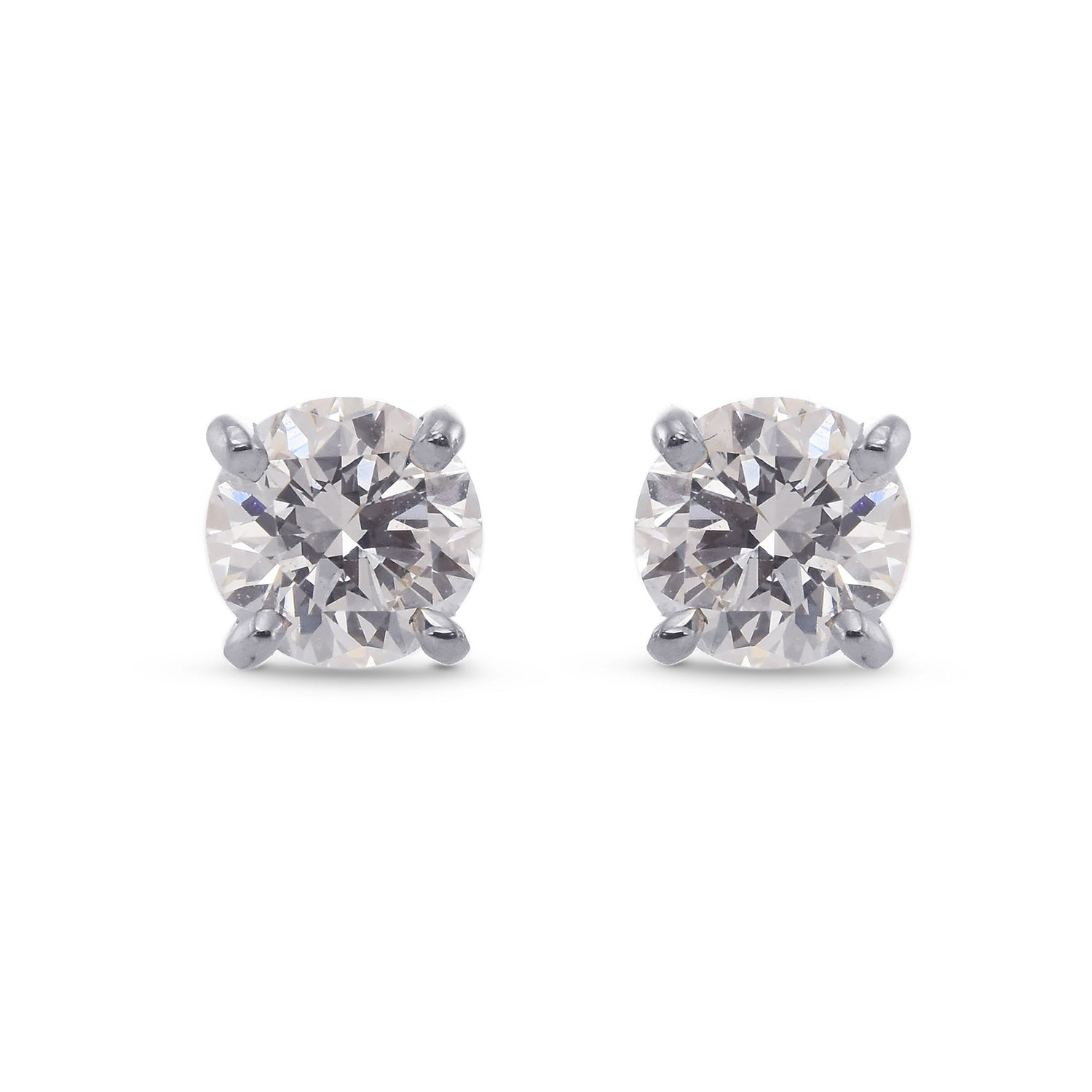 Round Brilliant Diamond Stud Earrings