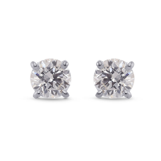 Round Brilliant Diamond Stud Earrings