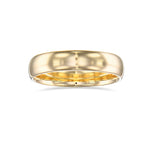 18K Yellow Gold Comfort Fit Domed Wedding Band