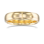 18K Yellow Gold Comfort Fit Domed Wedding Band