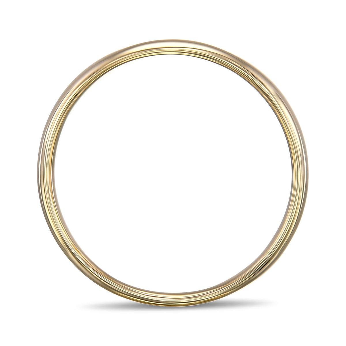 18K Yellow Gold Comfort Fit Domed Wedding Band