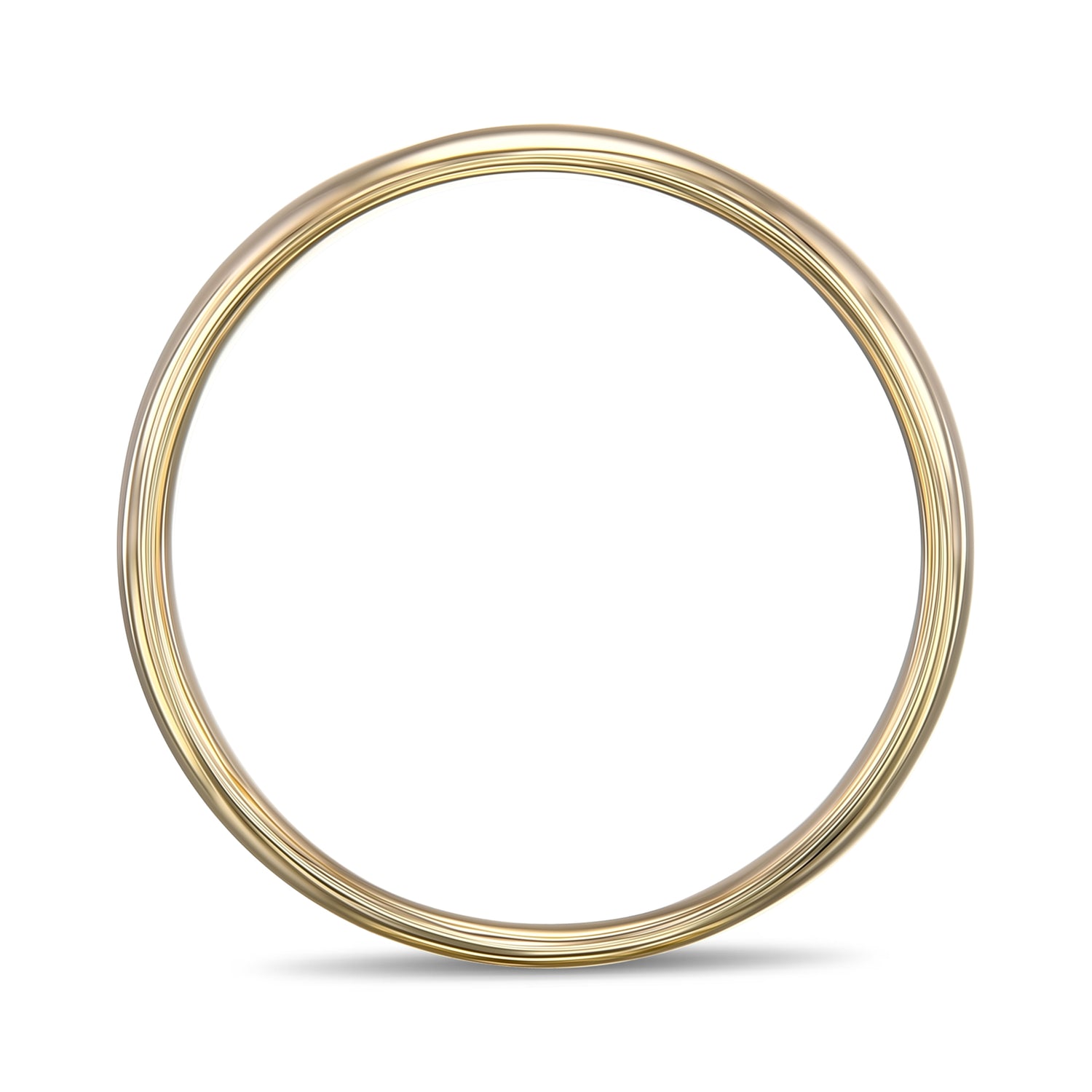 18K Yellow Gold Comfort Fit Domed Wedding Band