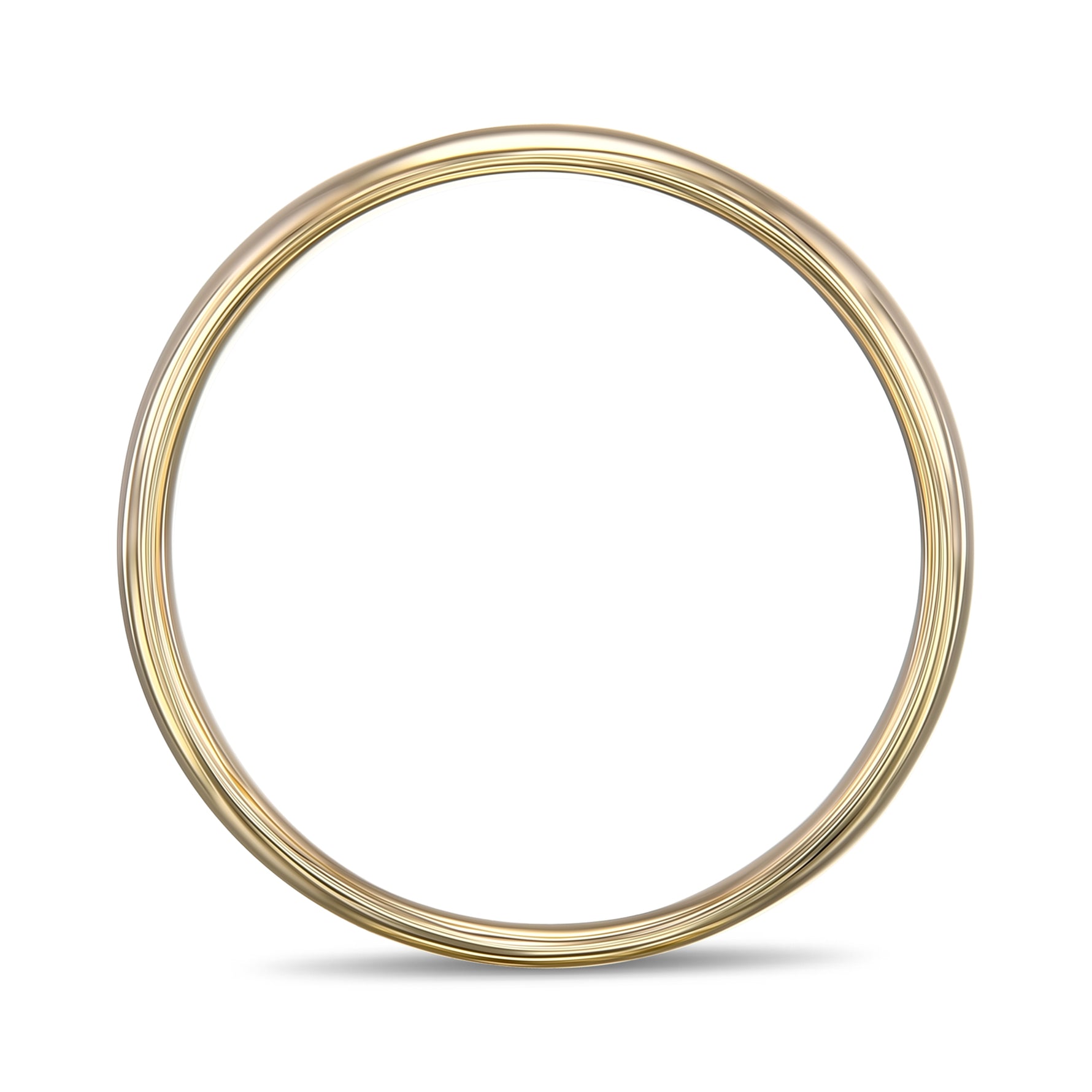 18K Yellow Gold Comfort Fit Domed Wedding Band