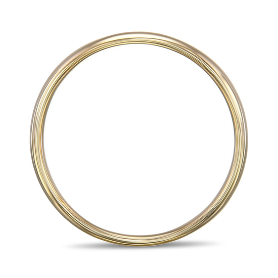 18K Yellow Gold Comfort Fit Domed Wedding Band