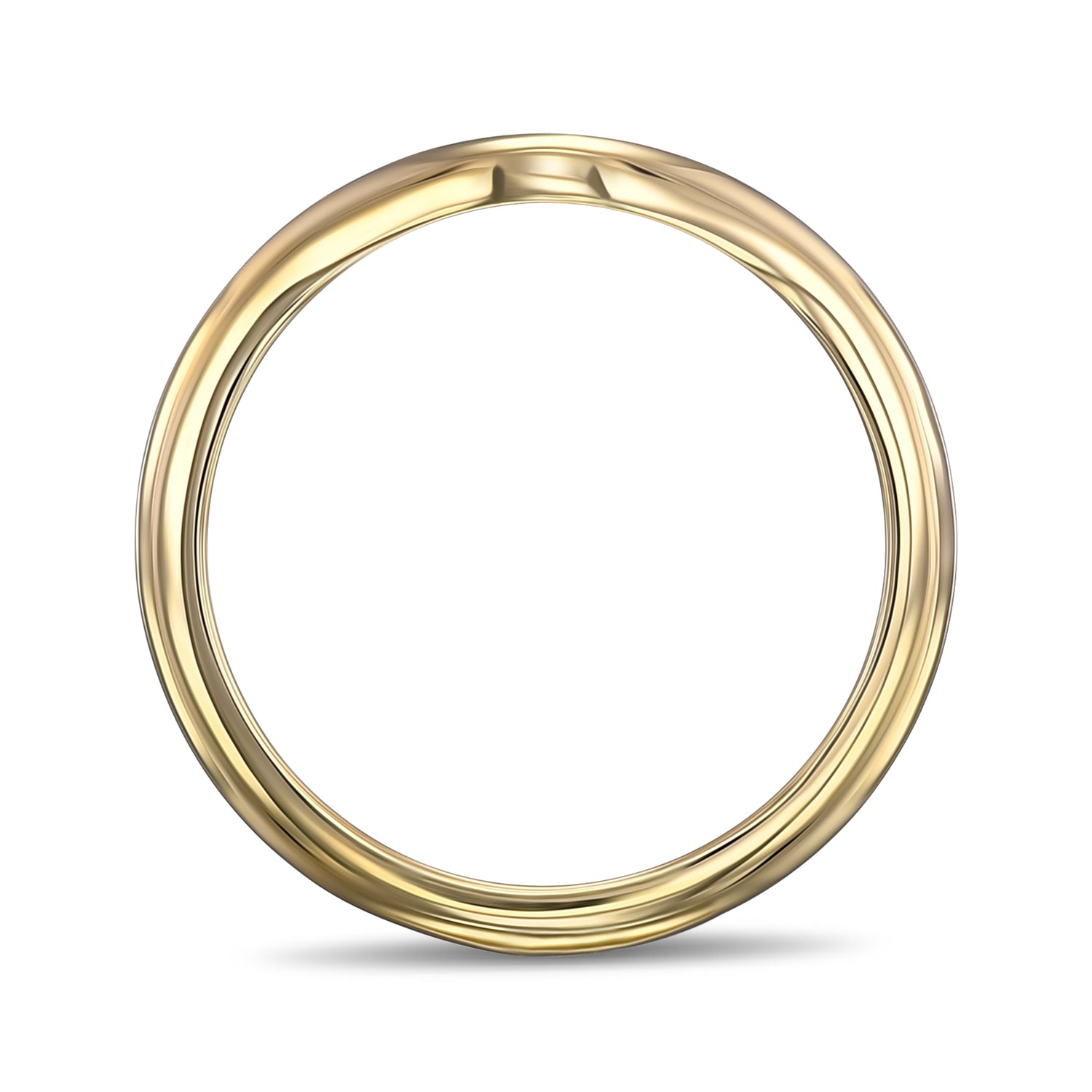 18K Yellow Gold Contoured Wedding Band