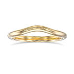 18K Yellow Gold Contoured Wedding Band