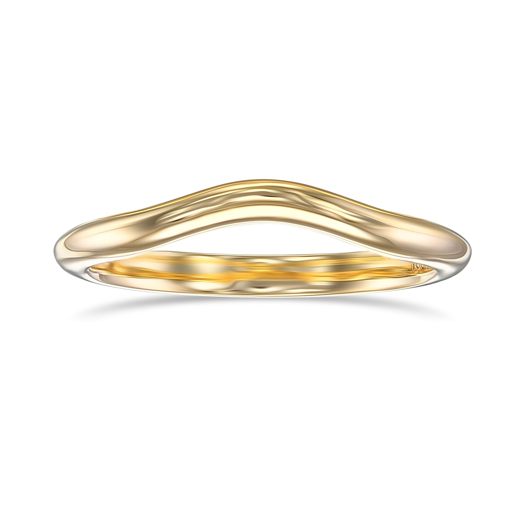 18K Yellow Gold Contoured Wedding Band