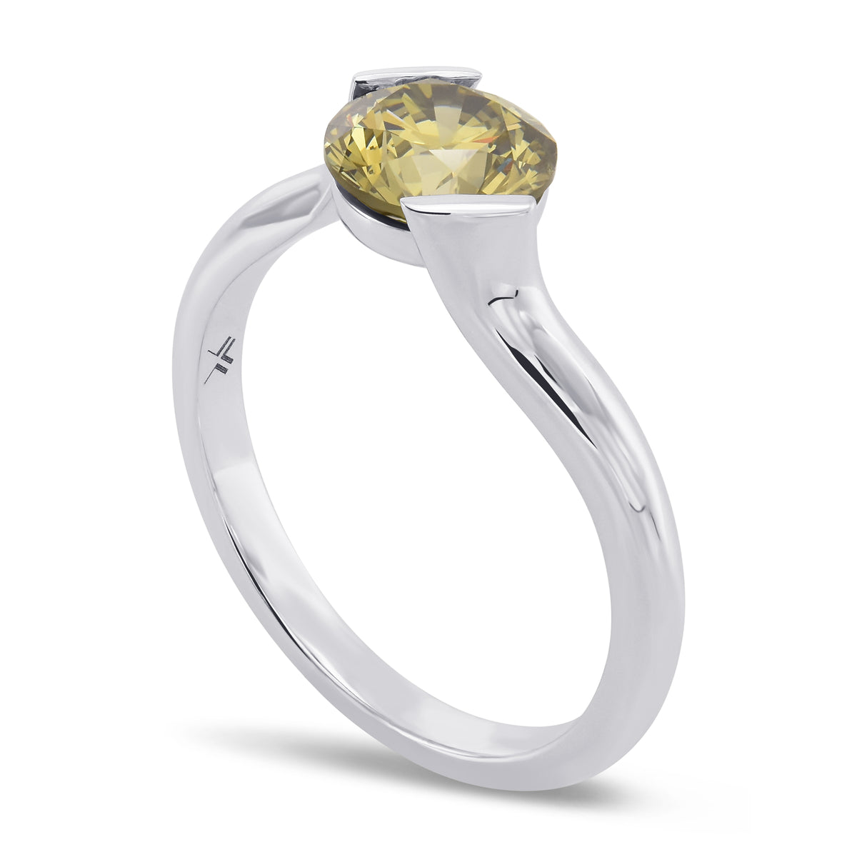 Round Chameleon Solitaire Diamond Ring