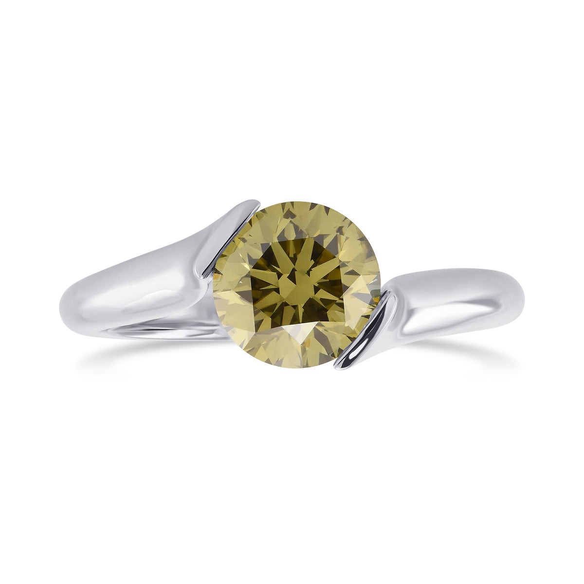 Round Chameleon Solitaire Diamond Ring