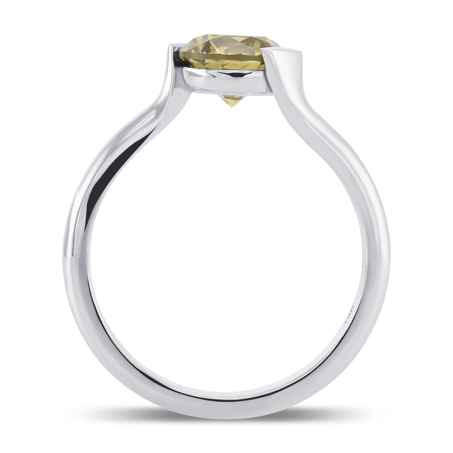 Round Chameleon Solitaire Diamond Ring