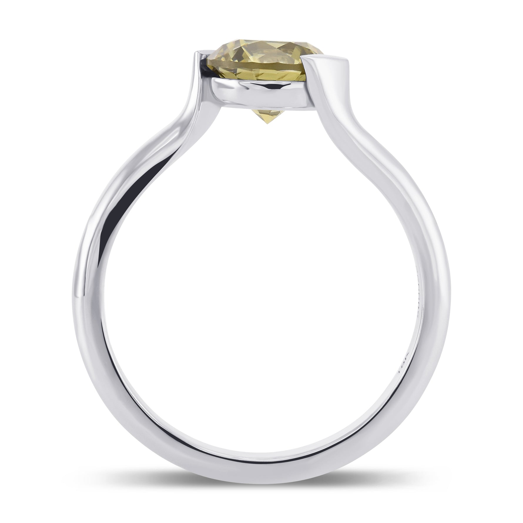 Round Chameleon Solitaire Diamond Ring