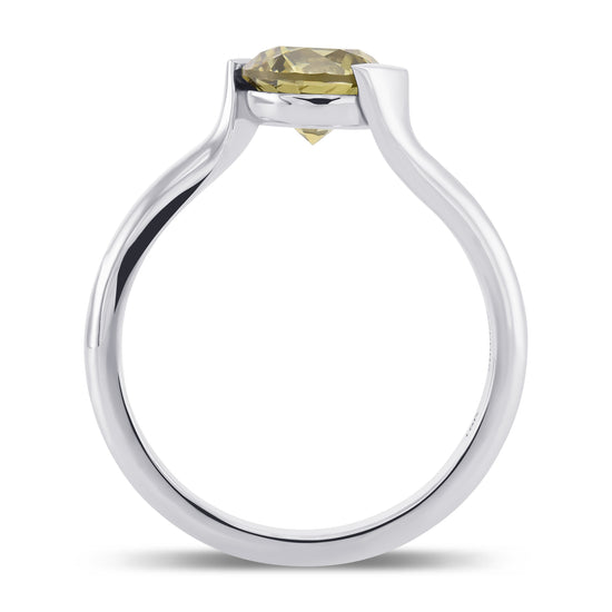 Round Chameleon Solitaire Diamond Ring