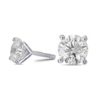 Round Brilliant Diamond Stud Earrings