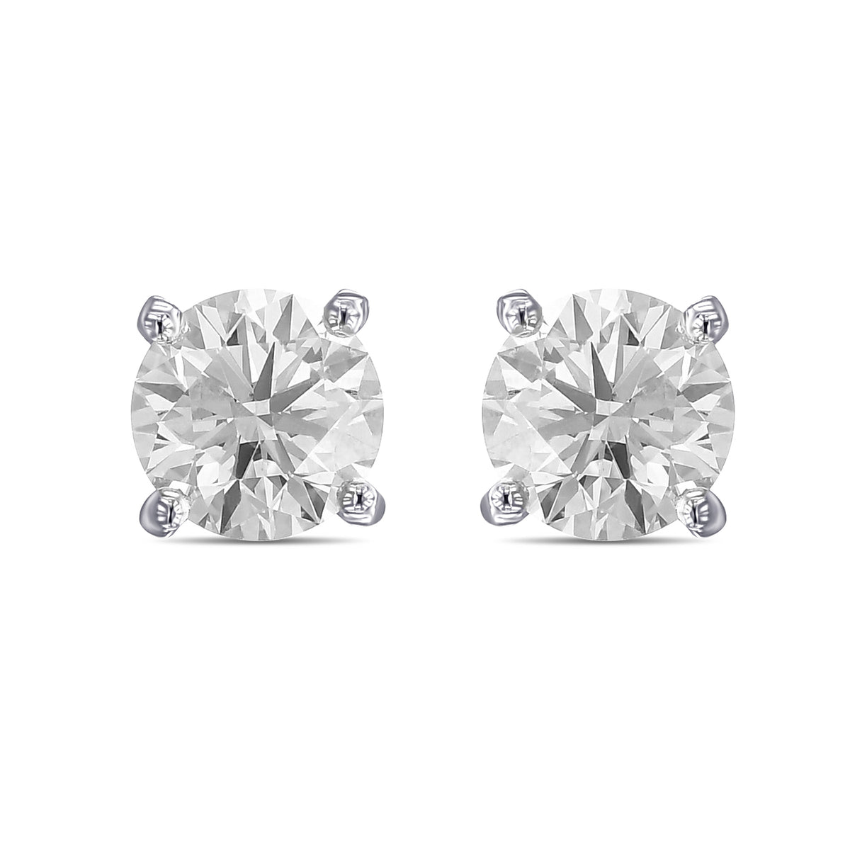 Round Brilliant Diamond Stud Earrings