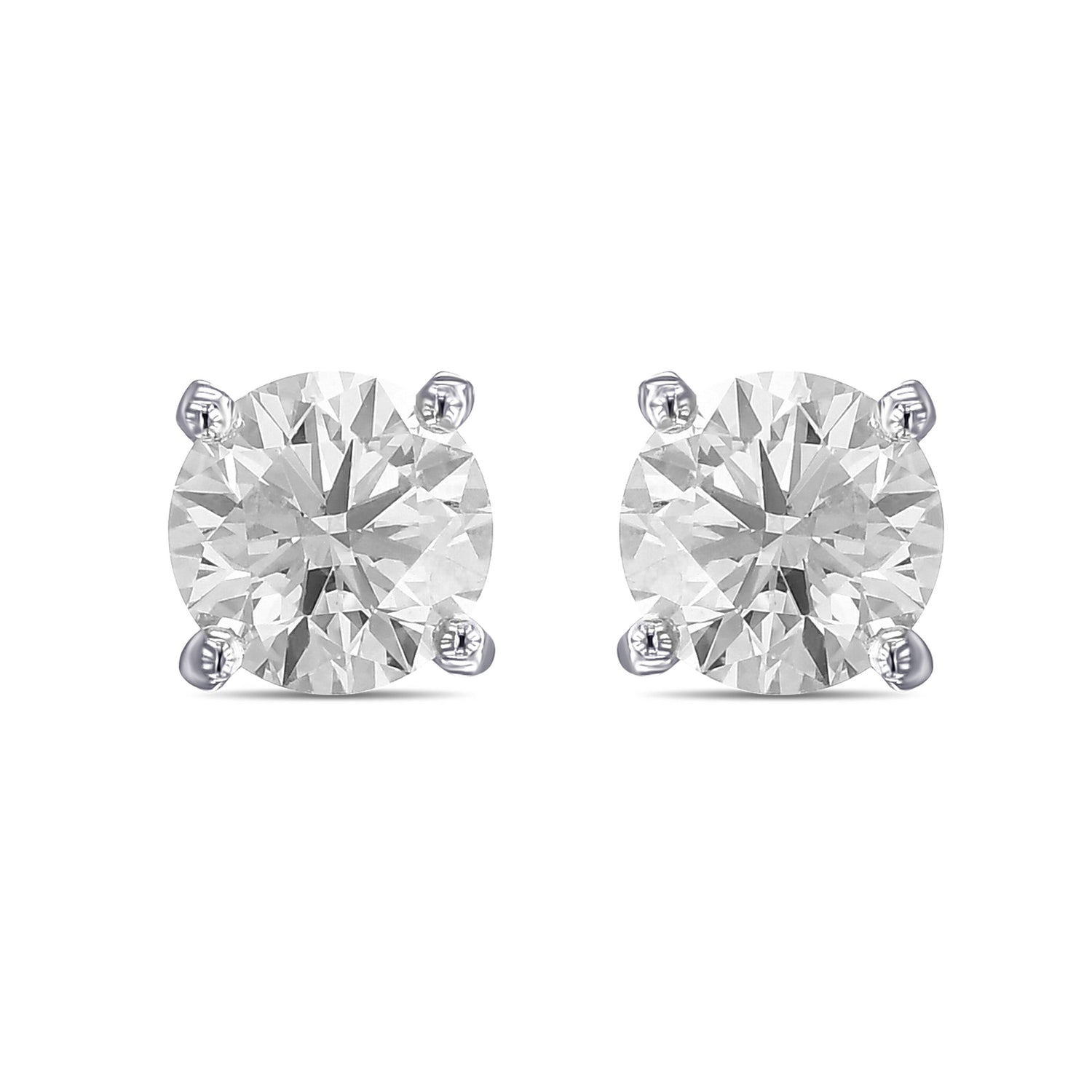 Round Brilliant Diamond Stud Earrings