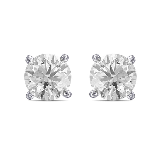 Round Brilliant Diamond Stud Earrings