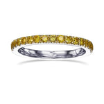 Canary Fancy Vivid Yellow Diamond Half Eternity Wedding Band