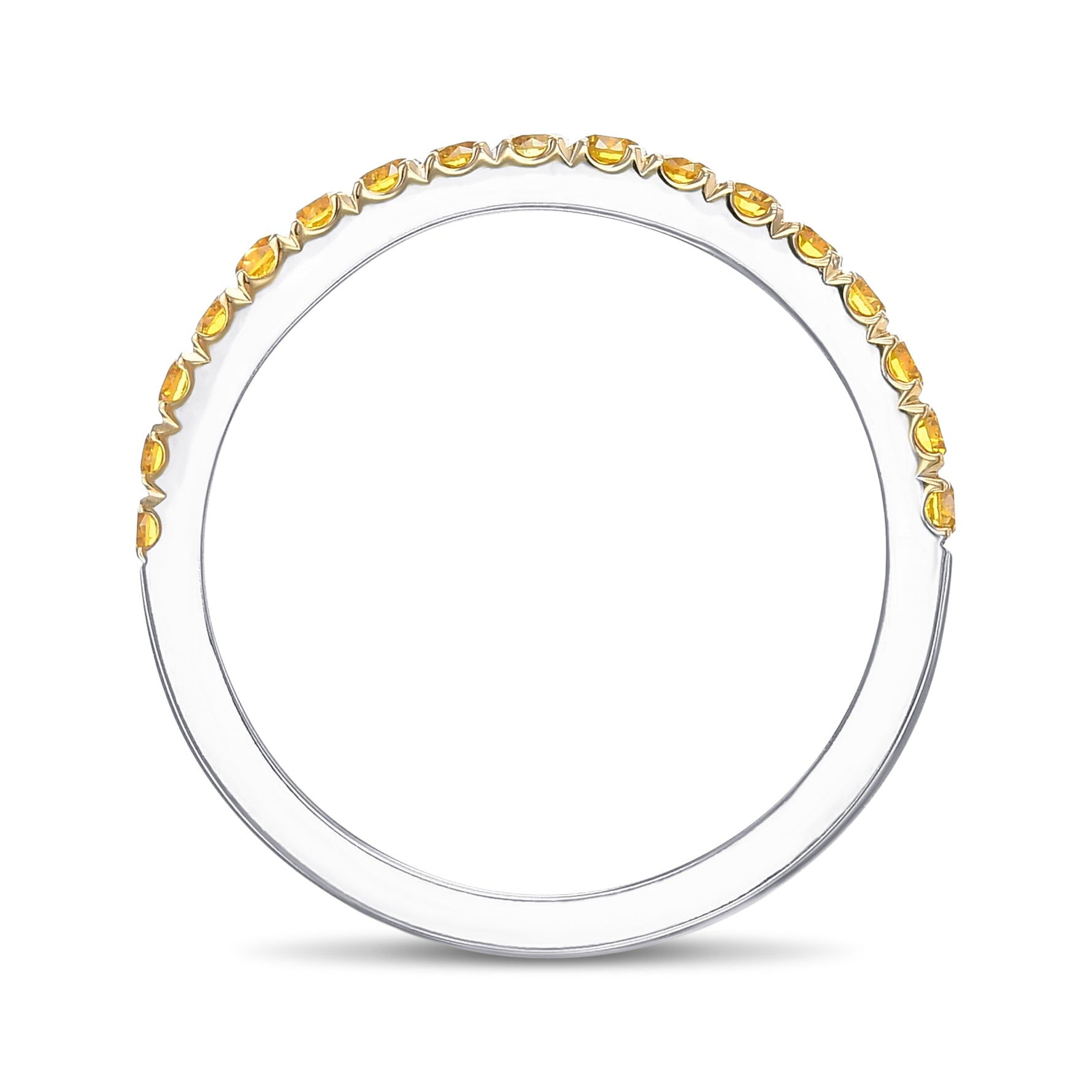 Canary Fancy Vivid Yellow Diamond Half Eternity Wedding Band