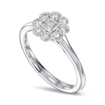 Fancy Light Blue Emerald Halo Diamond Ring 