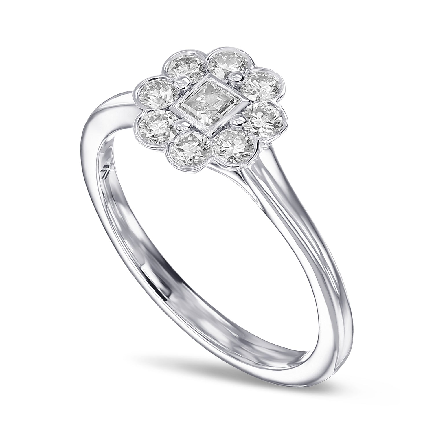 Fancy Light Blue Emerald Halo Diamond Ring 