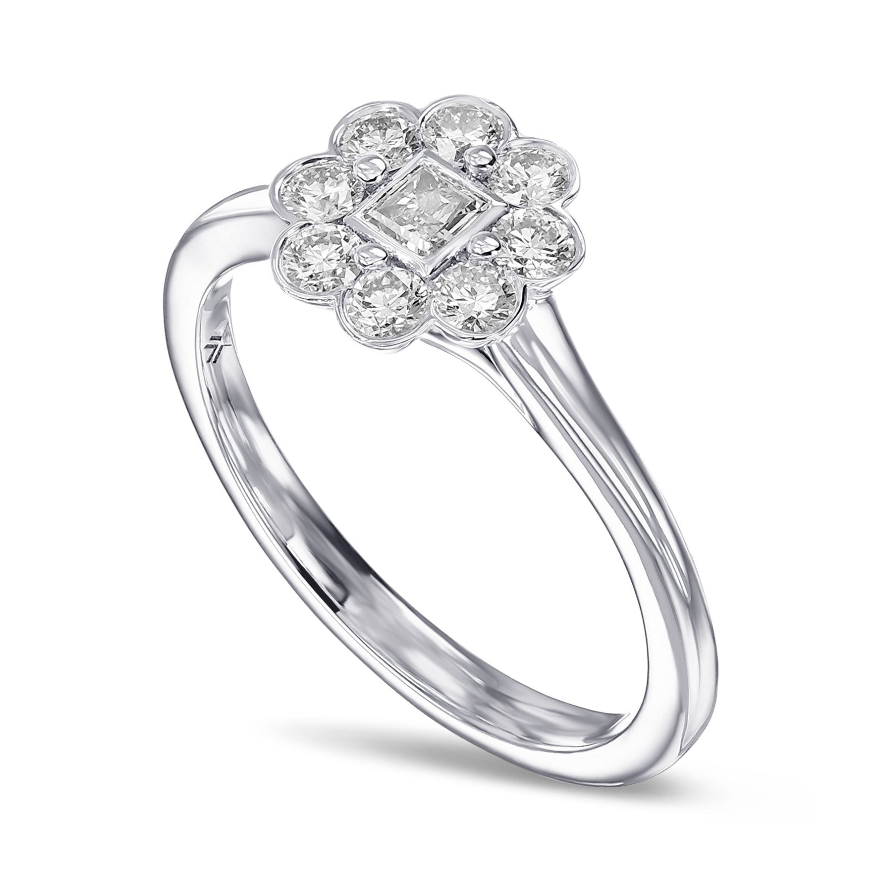 Fancy Light Blue Emerald Halo Diamond Ring 