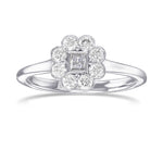 Fancy Light Blue Emerald Halo Diamond Ring 