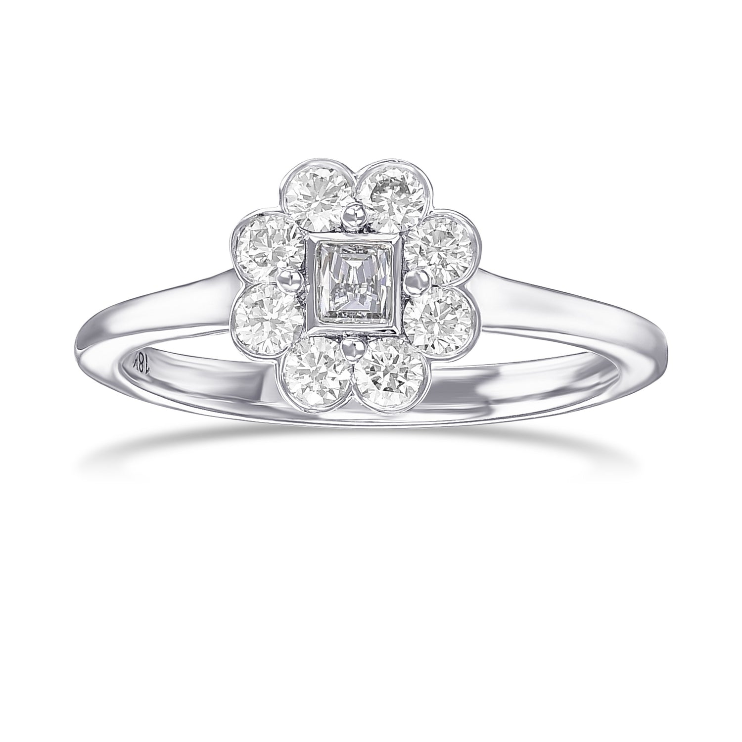 Fancy Light Blue Emerald Halo Diamond Ring 