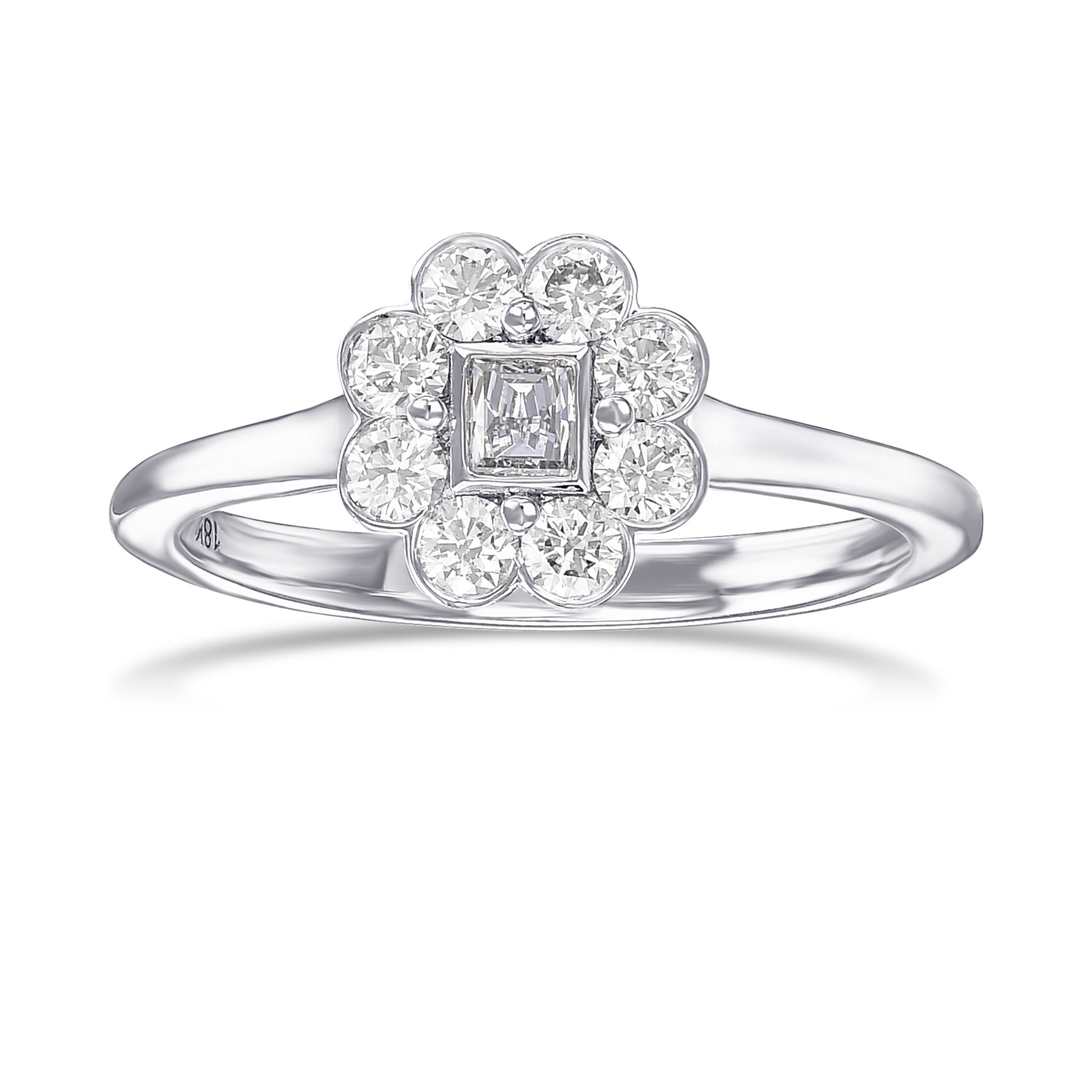 Fancy Light Blue Emerald Halo Diamond Ring 