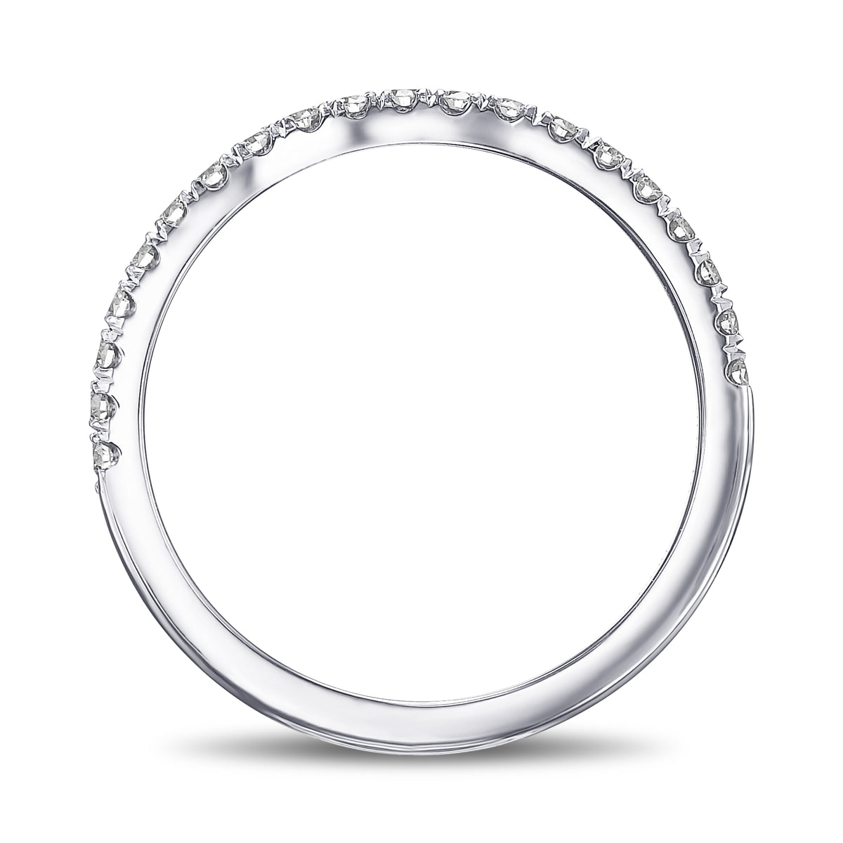 Contoured Diamond Wedding Ring