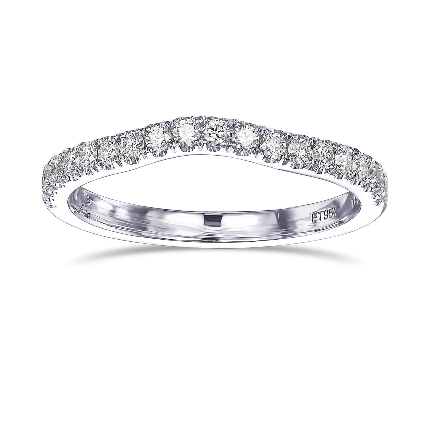 Contoured Diamond Wedding Ring