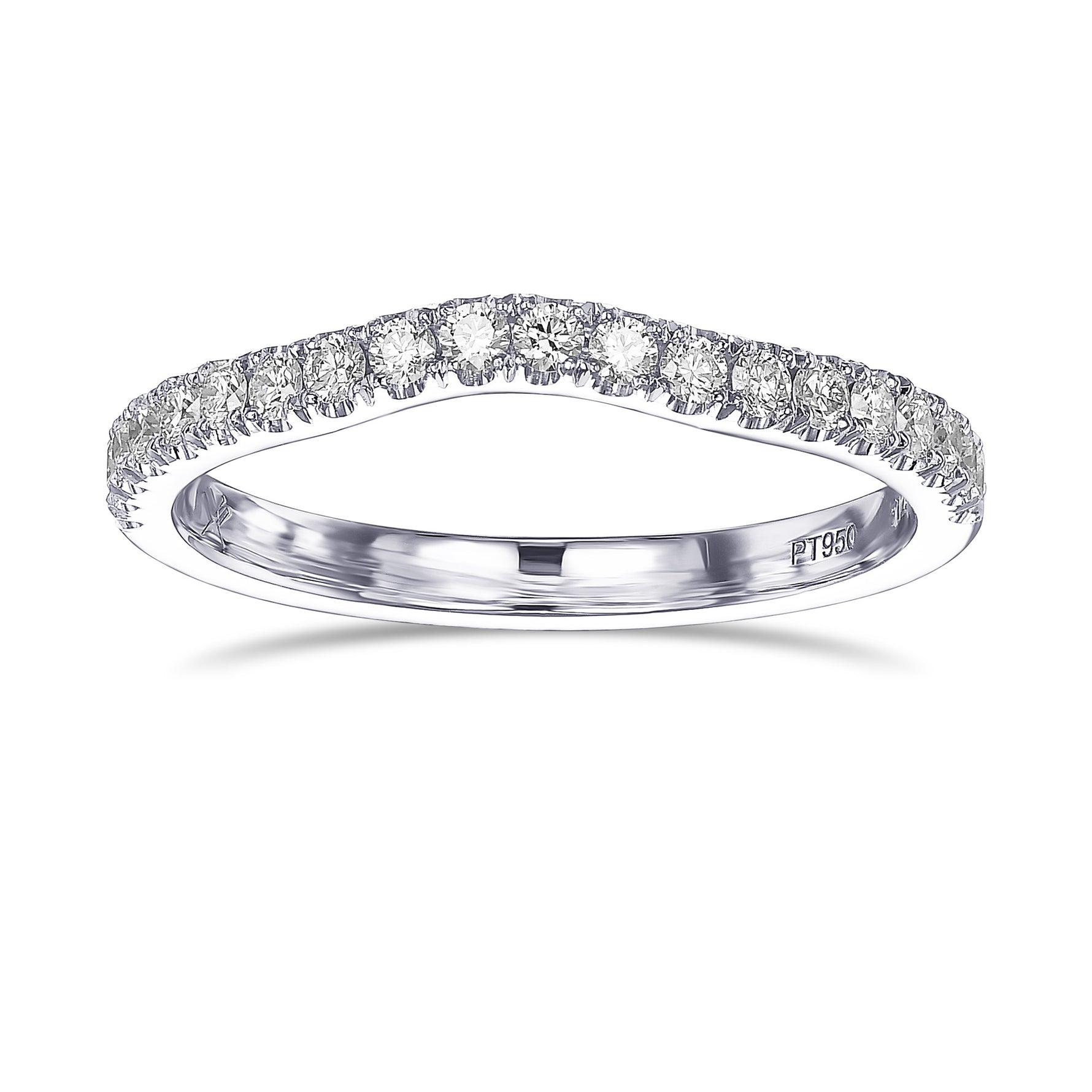 Contoured Diamond Wedding Ring