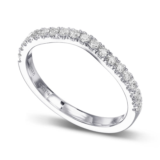 Contoured Diamond Wedding Ring