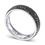 Black Diamond Full Eternity Gents Wedding Ring