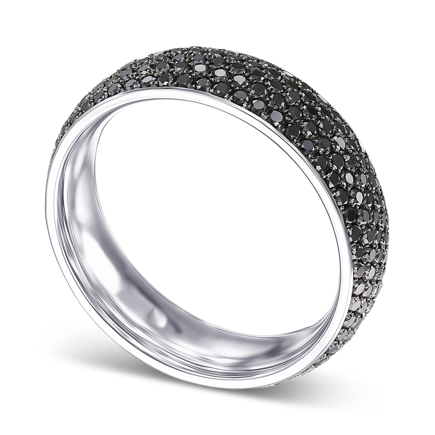 Black Diamond Full Eternity Gents Wedding Ring