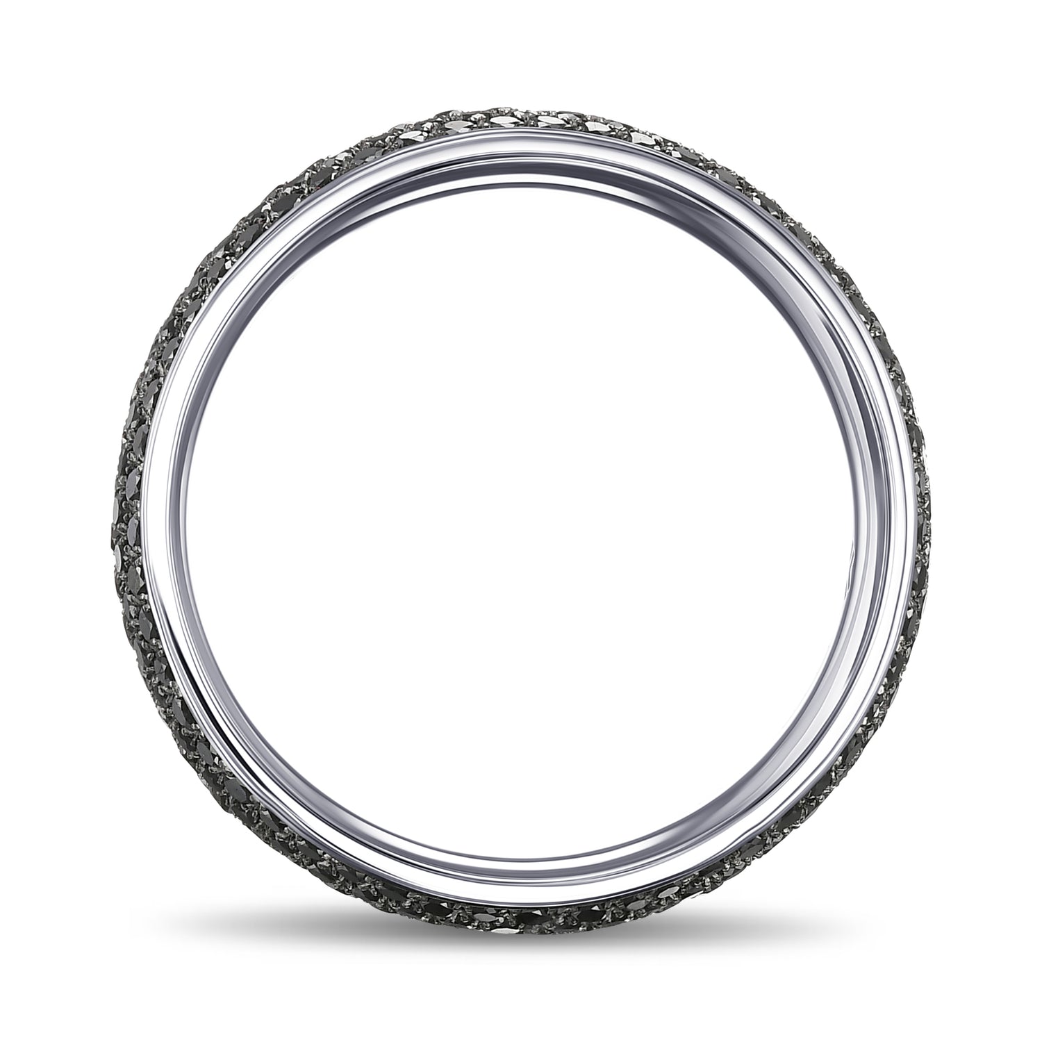 Black Diamond Full Eternity Gents Wedding Ring