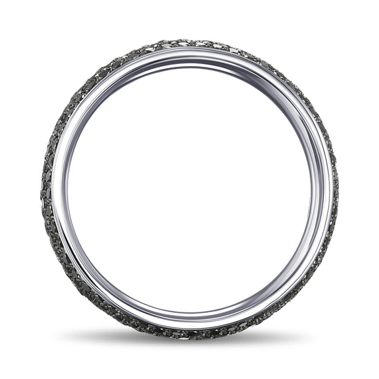 Black Diamond Full Eternity Gents Wedding Ring